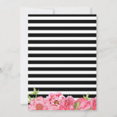 Invitation Fille tendance rose floral bébé saupoudrer les inv (Dos)