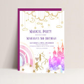 Invitation Fille Terre de la Parties scintillant magique Enfa