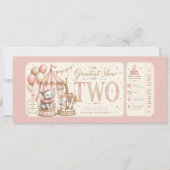 Invitation Fille thème carnaval rétro 2e anniversaire (Devant)