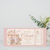 Invitation Fille thème carnaval rétro 2e anniversaire (Debout devant)