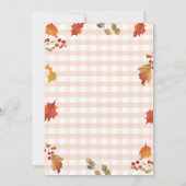 Invitation Fille Tombant Dans Le Baby shower Des Vêtements Am (Dos)