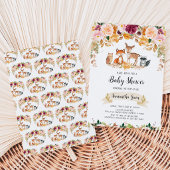 Invitation Fille Tombe Bois Baby Shower