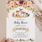 Invitation Fille Tombe Bois Baby Shower