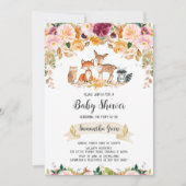 Invitation Fille Tombe Bois Baby Shower (Devant)