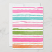 Invitation Fille tropicale d'été d'invitation d'anniversaire (Dos)