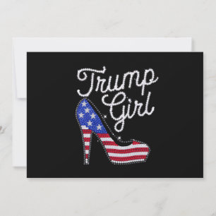 Invitation Fille Trump Chaussure à Talon Haut Drapeau América