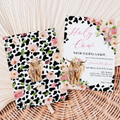 Invitation  Fille Vache Highland Shower de Bébé