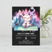 Invitation Fille Vache imprimable Anniversaire (Debout devant)