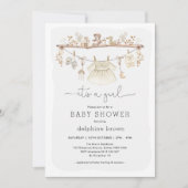 Invitation Fille Vêtements de bébé Boho Baby shower de tonali (Devant)