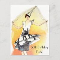 Fille Vintage en costume de tour Eiffel 30e annive