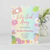 Invitation Fille VSCO Fête de teint pastel pour adolescentes  (Debout devant)