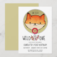 Fille Wild One Fox 1er anniversaire