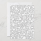 Invitation Fille Winter Wonderland Snowflake (Dos)