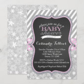 Invitation Fille Winter Wonderland Snowflake (Devant / Derrière)