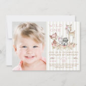Invitation Fille Woodland Photo fête d'anniversaire (Devant)