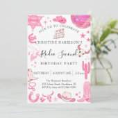 Invitation Fille Yee Haw Rodéo 2e Anniversaire (Debout devant)