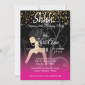 Invitation Filles 00e anniversaire fête fêtée - Pink Invit (Devant)