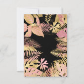 Invitation Filles 1er anniversaire Pink Black Safari (Dos)