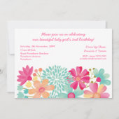 Invitation Filles 2e anniversaire Numéro de fête Photo Invita (Dos)