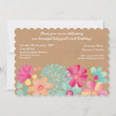 Invitation Filles 2e anniversaire Numéro de fête Photo Invita (Dos)