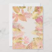 Invitation Filles 3e anniversaire Pink Gold Ecru Safari (Dos)