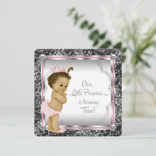 Invitation Filles 3e fête d'anniversaire (Debout devant)