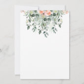 Invitation Filles à ballons rose floral vert Anniversaire (Dos)