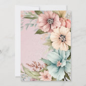 Invitation Filles Adultes Printemps Floral Anniversaire (Dos)