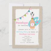 Invitation Filles Art / Soirée de peinture Anniversaire Invit (Devant)