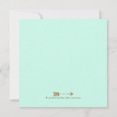 Invitation Filles Baby shower de bois (Dos)