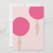 Invitation Filles Baby shower Tassel Boho Balloon (Dos)