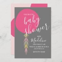 Filles Baby shower Tassel Boho Balloon