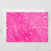 Invitation Filles Ballerina rose Coeurs étincelants Fête d'an (Dos)