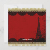 Invitation Filles Ballerina Vintage Paris Première fête d'ann (Dos)