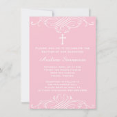 Invitation Filles Baptême Christening Première Communion (Devant)