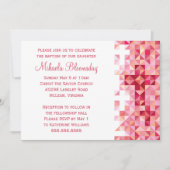 Invitation Filles Baptême Dédication Bébé Première Communion (Devant)