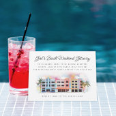 Invitation Fille's Beach Week-end Getaway Anniversaire Bachel