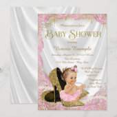 Invitation Filles Chaussures haut talon Baby shower perles (Devant / Derrière)