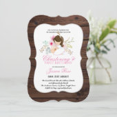 Invitation Filles CHRISTENING et 1er anniversaire Fille Flora (Debout devant)