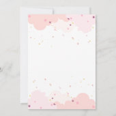 Invitation Filles couchage Pastel Pink Stwood fête d'annivers (Dos)