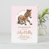 Invitation Filles d'anniversaire de cheval 1ère (Debout devant)