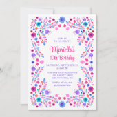 Invitation Filles d'anniversaire de Fiesta (Devant)
