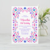 Invitation Filles d'anniversaire de Fiesta (Debout devant)