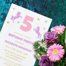Filles d'anniversaire Licorne Magique