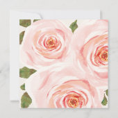 Invitation Filles de 16 ans Fleuris Rose Blush (Dos)