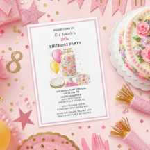 Filles de 8 ans Gâteau d'anniversaire floral et ba