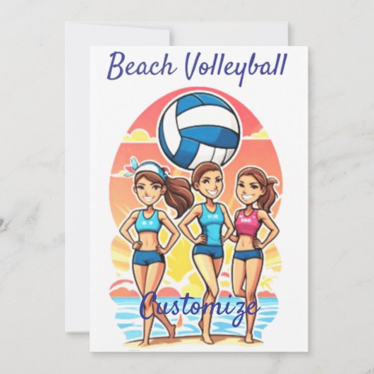Invitation Filles de beach volley Thunder_Cove (Devant)