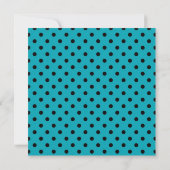 Invitation Filles de coccinelle bleu sarcelle Photo 1er anniv (Dos)