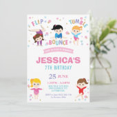 Invitation Filles de danse de saut de fête d'anniversaire de (Debout devant)