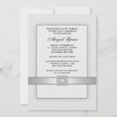 Invitation Filles de dentelle blanche Première communion (Dos)